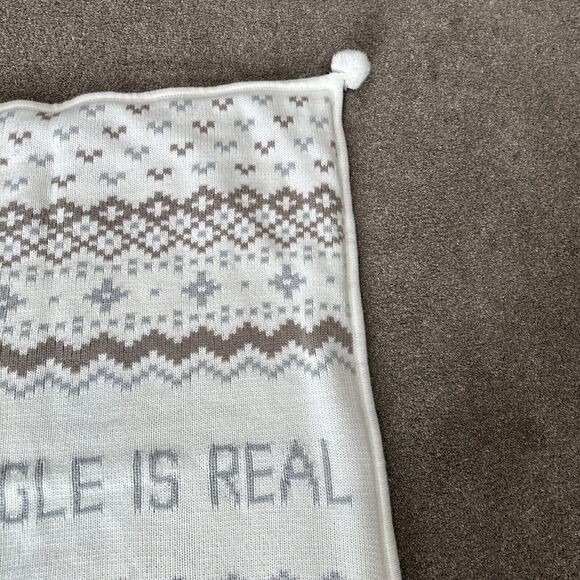 Pottery Barn Kids The Snuggle is Real Baby Blanket Ivory Neutral Knit Sherpa - Picture 4 of 8